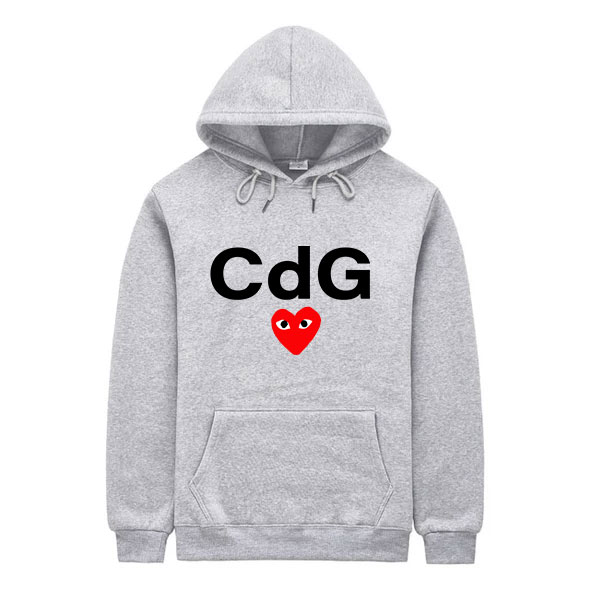 CDG Red Heart Front Print hoodie